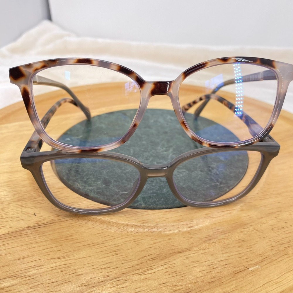 Rae Dunn Blue Light Glasses 2 Pair Gray Tortoise Shell RD16B-S1-99Y00 0.00